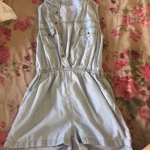 Kids denim romper